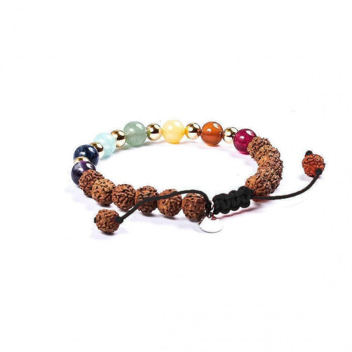 Herrenarmband zur Heilung der 7 Chakras - 14kt