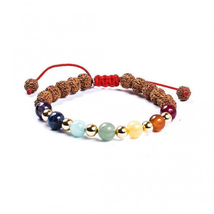 Armband zur Heilung der 7 Chakras - 14kt Gold